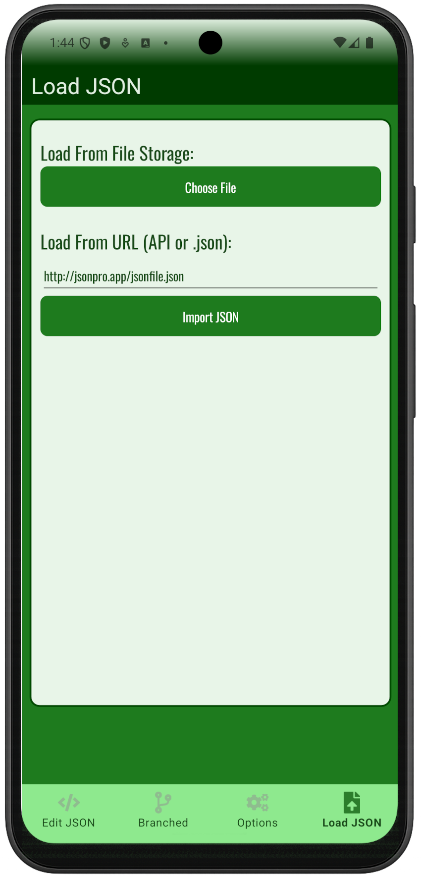 Load JSON in JSON Pro - import from URL, cloud storage, or local files with seamless parsing